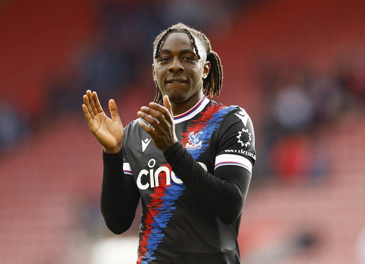 Crystal Palace's Eberechi Eze celebrates after the match against Southampton.