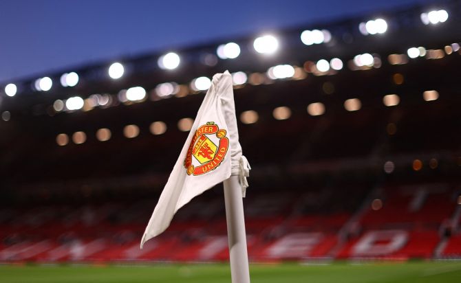 General view of a corner flag inside the Old Trafford stadium, Manchester, before the match. 
