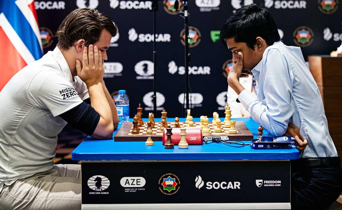 Rameshbabu Praggnanandhaa VS Fabiano Caruana, Fide World Cup 2023