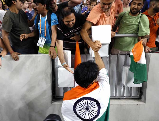 The Moment Neeraj Chopra Won Gold Rediff Sports The Moment Neeraj Chopra Won Gold Rediff Sports