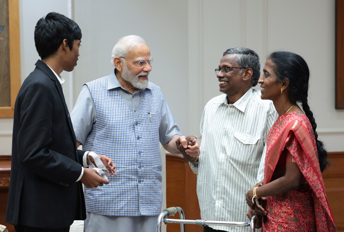 PM Modi meets R Praggnanandhaa after India chess star's remarkable