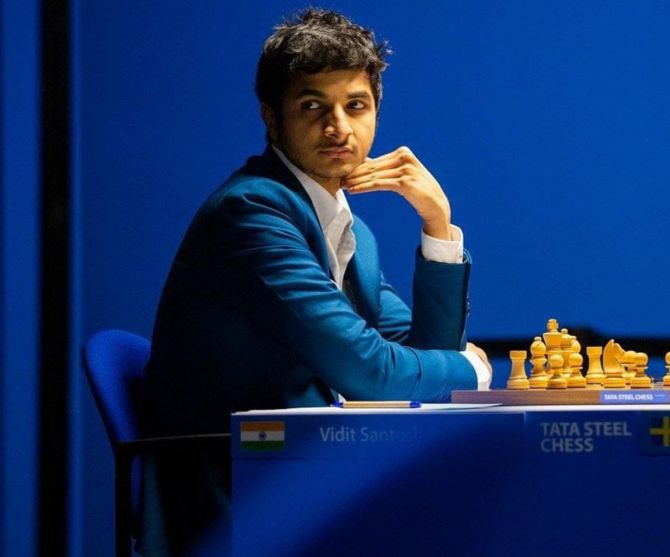 Indian Grandmaster Vidit Gujrathi had jumped to the top of the standings with five points after six rounds before slipping against China's Wei Yi in the seventh.