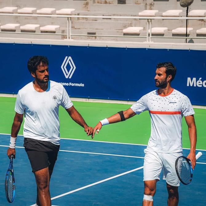 India’s Saketh Myneni and Yuki Bhambri