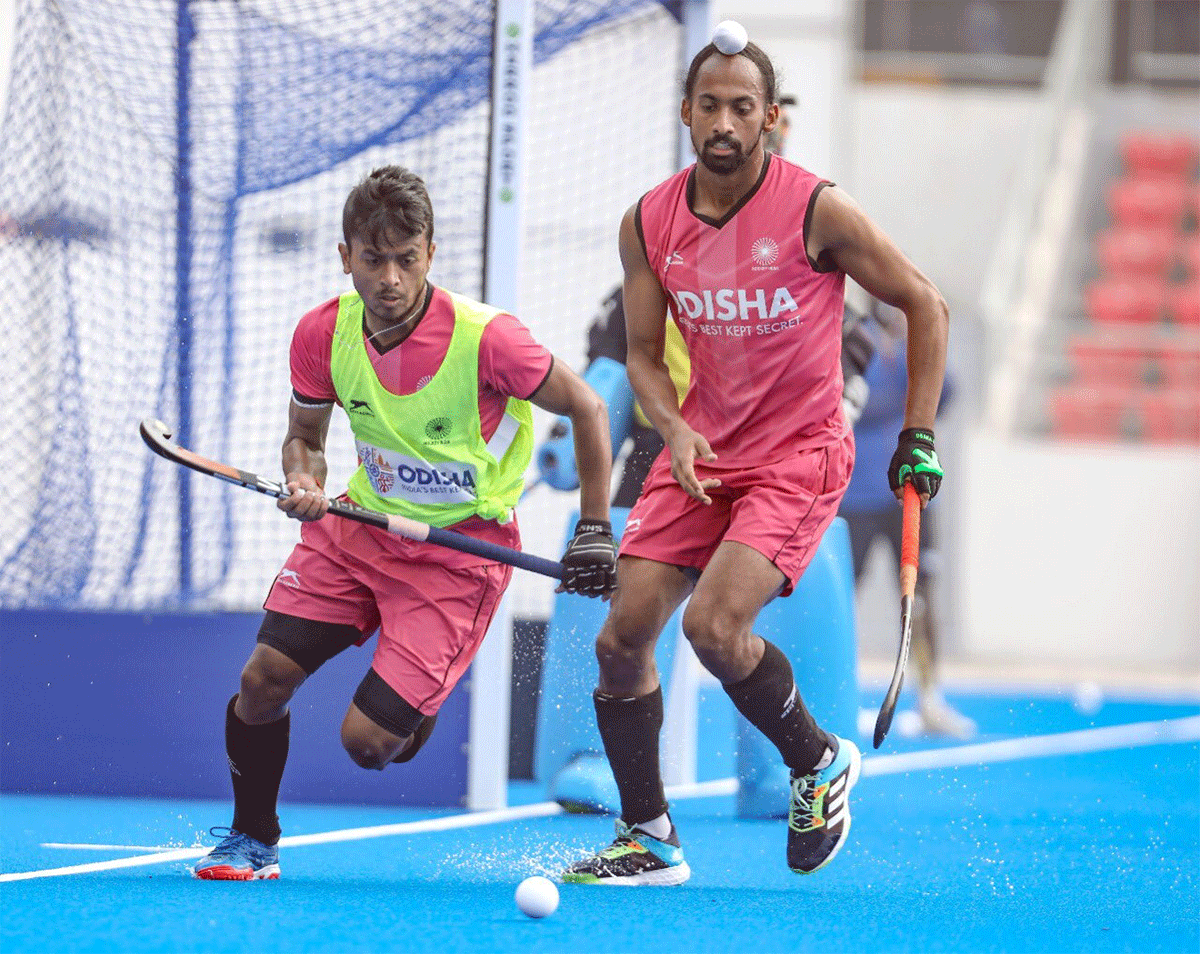 India players at a training session on Wednesday, the eve of their match against Wales.