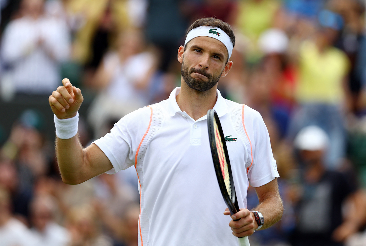 Dimitrov goffin grigor semis buries baseline spot battle book bulgaria belgium quarter celebrates winning match against final david his day