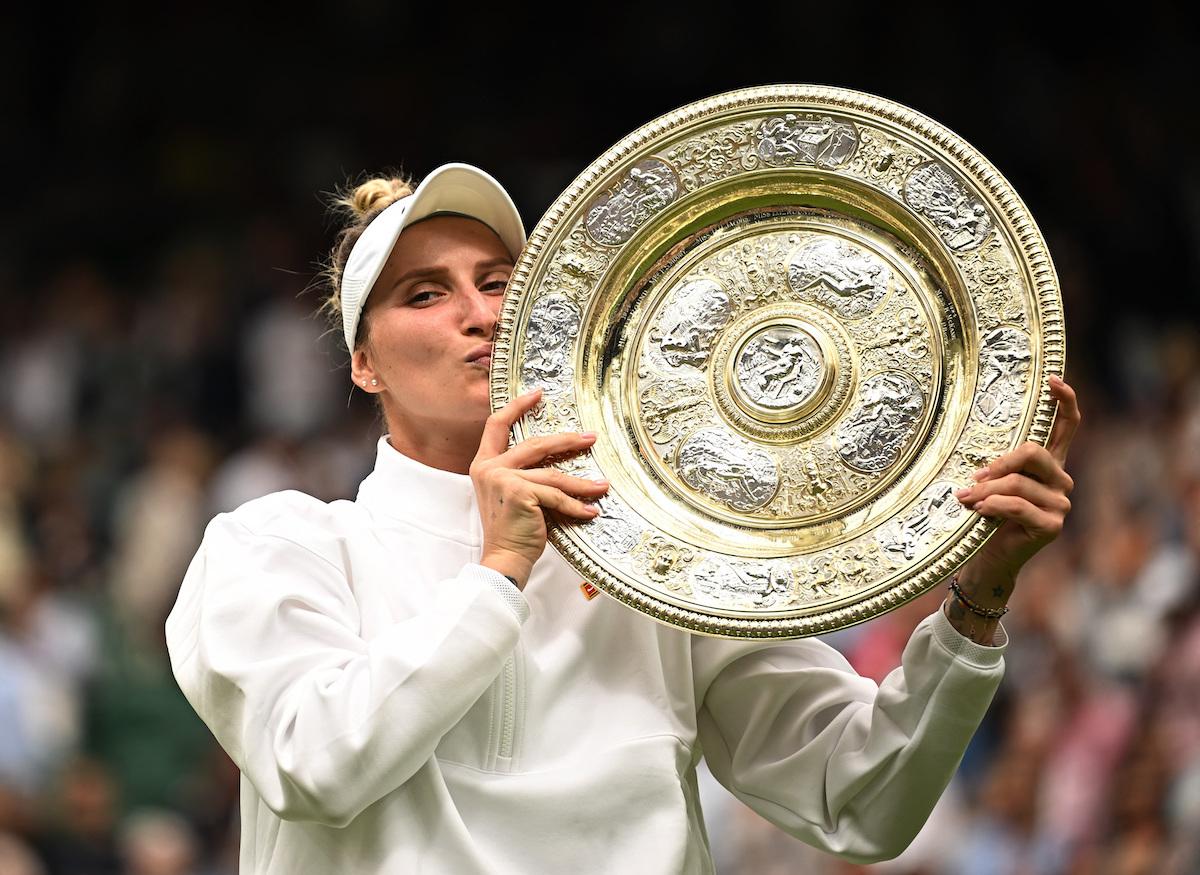 Wimbledon PIX: Vondrousova Becomes First Unseeded Player To Lift Women ...