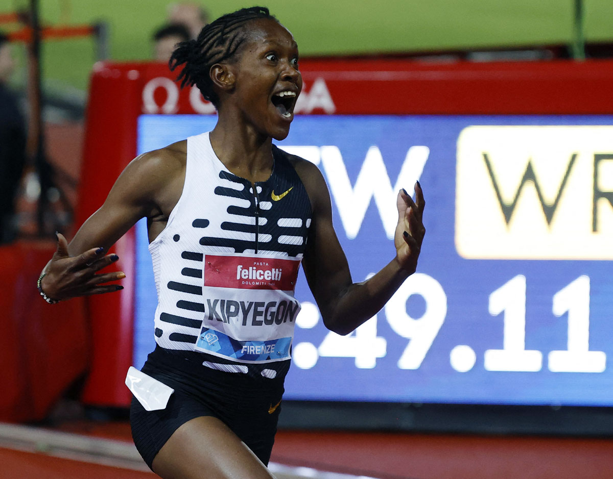 Paris Diamond League Shocked Kipyegon breaks 5,000m world record