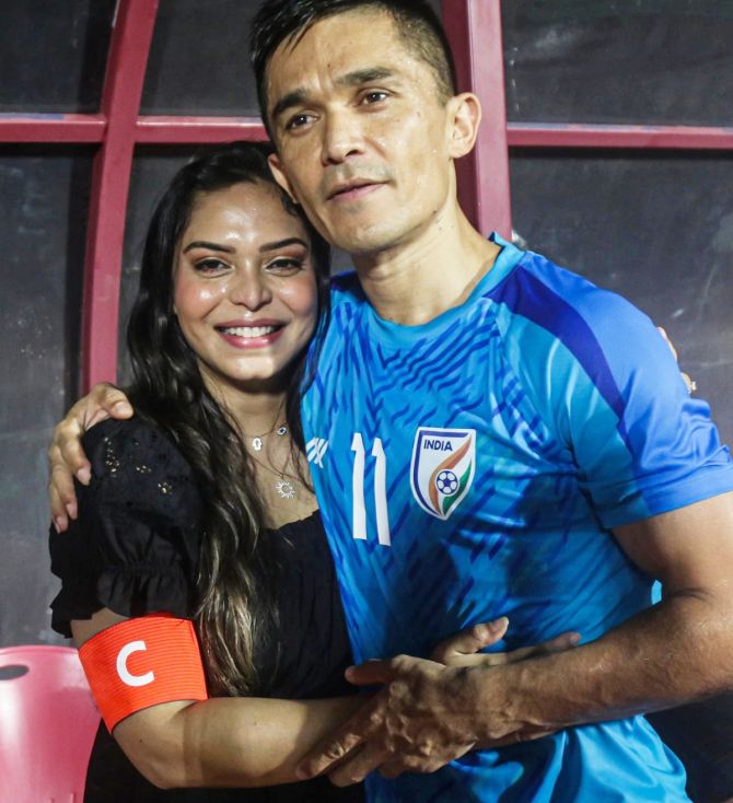 Sunil Chhetri and his wife Sonam are expecting their first child 