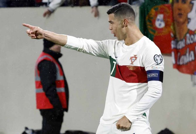 Football PIX: Ronaldo fires Portugal to win; England ease past Ukraine