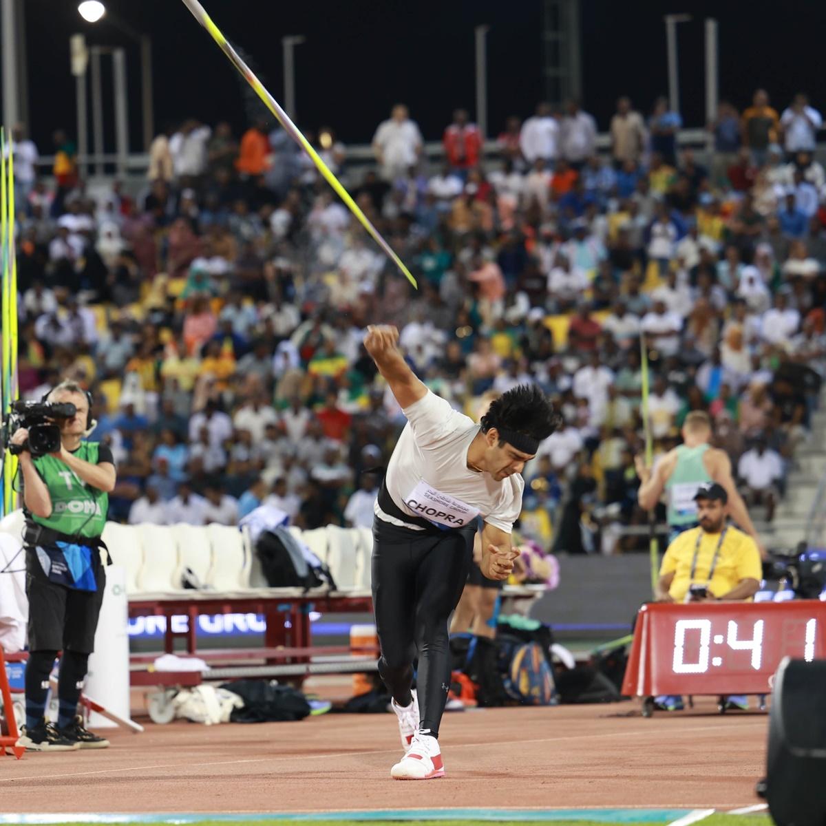 PIX: Neeraj Chopra Reigns At Doha Diamond League - Rediff Sports