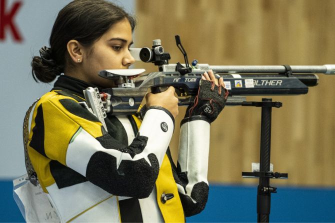 Haryana's Nancy also won a silver, recording a lowest of 10.2 in her final.