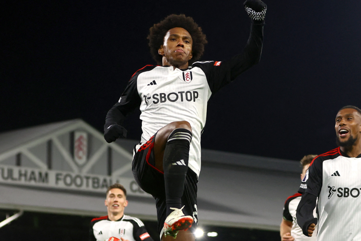 Fulham's Inaki Williams celebrates scoring the match-winning goal against Wolverhampton Wanderers at Craven Cottage, London, on Monday