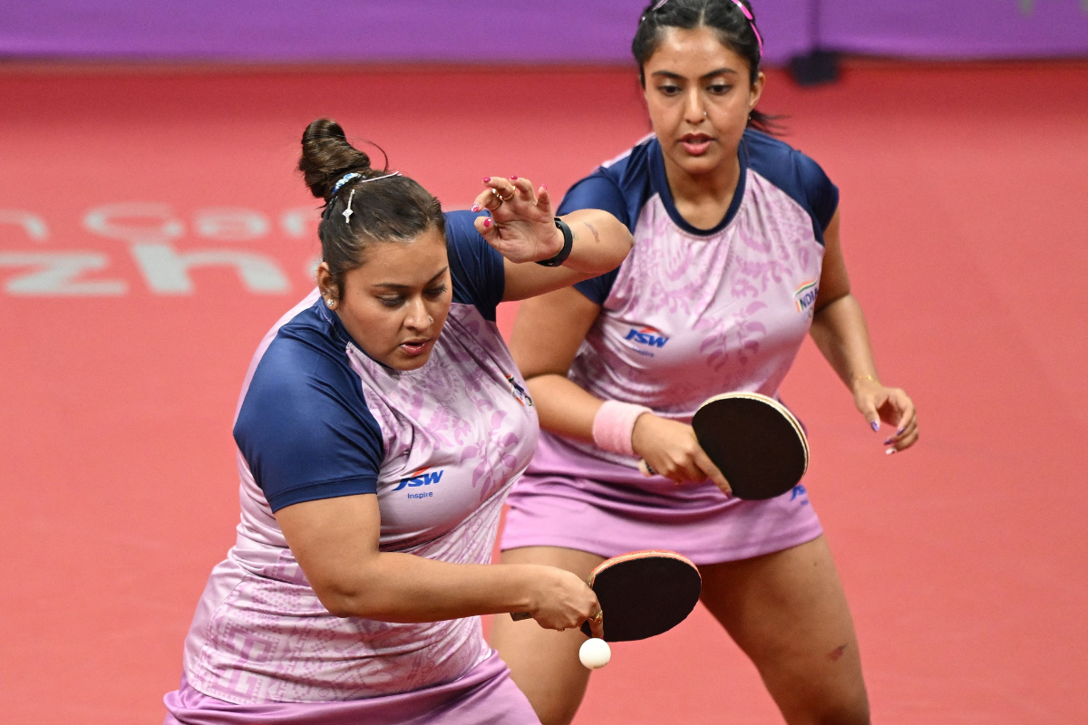 Sutirtha Mukherjee and Auhika Mukherjee played a hard fought contest against South Korea that lasted 60 minutes