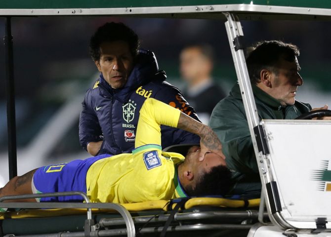 Neymar underwent surgery last month after suffering a ruptured anterior cruciate ligament (ACL) and meniscus in his left knee in October