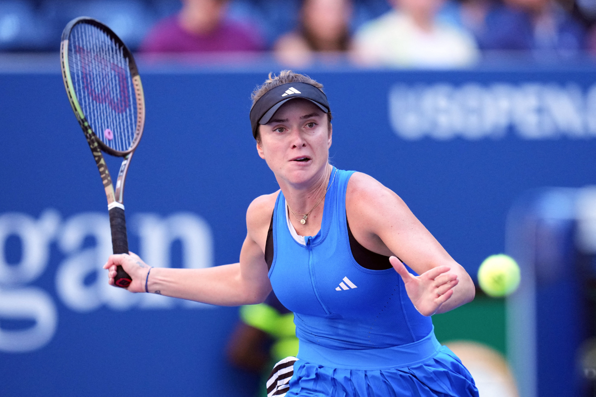 Ukraine's Elina Svitolina returnns against Russia's Anastasia Pavlyuchenkova