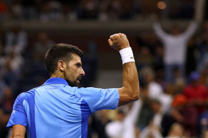 Novak Djokovic committed just 12 unforced errors compared to 40 by the 105th ranked Croat, who was under constant pressure and had his serve broken five times before the second seed closed out the contest with his 12th ace.