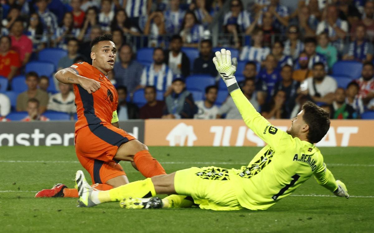 Lautaro Martinez scores late in the match to earn Inter Milan a draw against Real Sociedad  in the  Group D match at Reale Arena, San Sebastian, Spain.