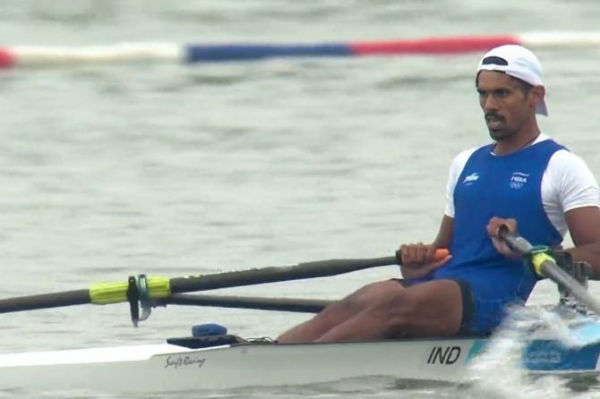 Balraj Panwar finished third in the men's singles sculls semi-finals at the Asian Games in Hangzhou on Friday