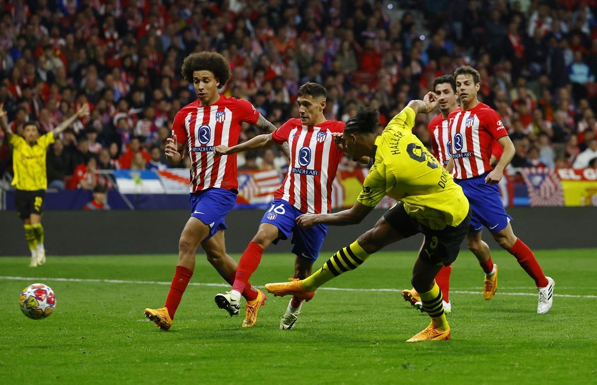 Sebastien Haller scores late for Borussia Dortmund.