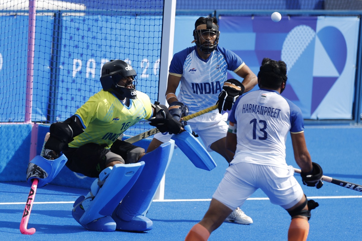 Goalkeeper P R Sreejesh turned in a dazzling show in the Olympics men's hockey quarter-final as India beat against Great Britain, at Yves-du-Manoir Stadium, Colombes, on Sunday.