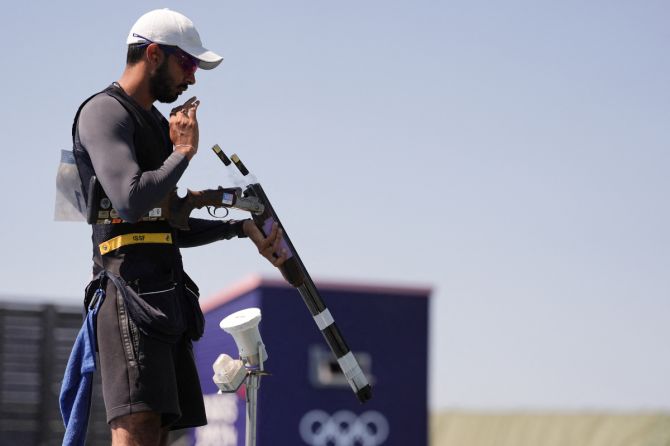 Anant Jeet Singh Naruka of India in action