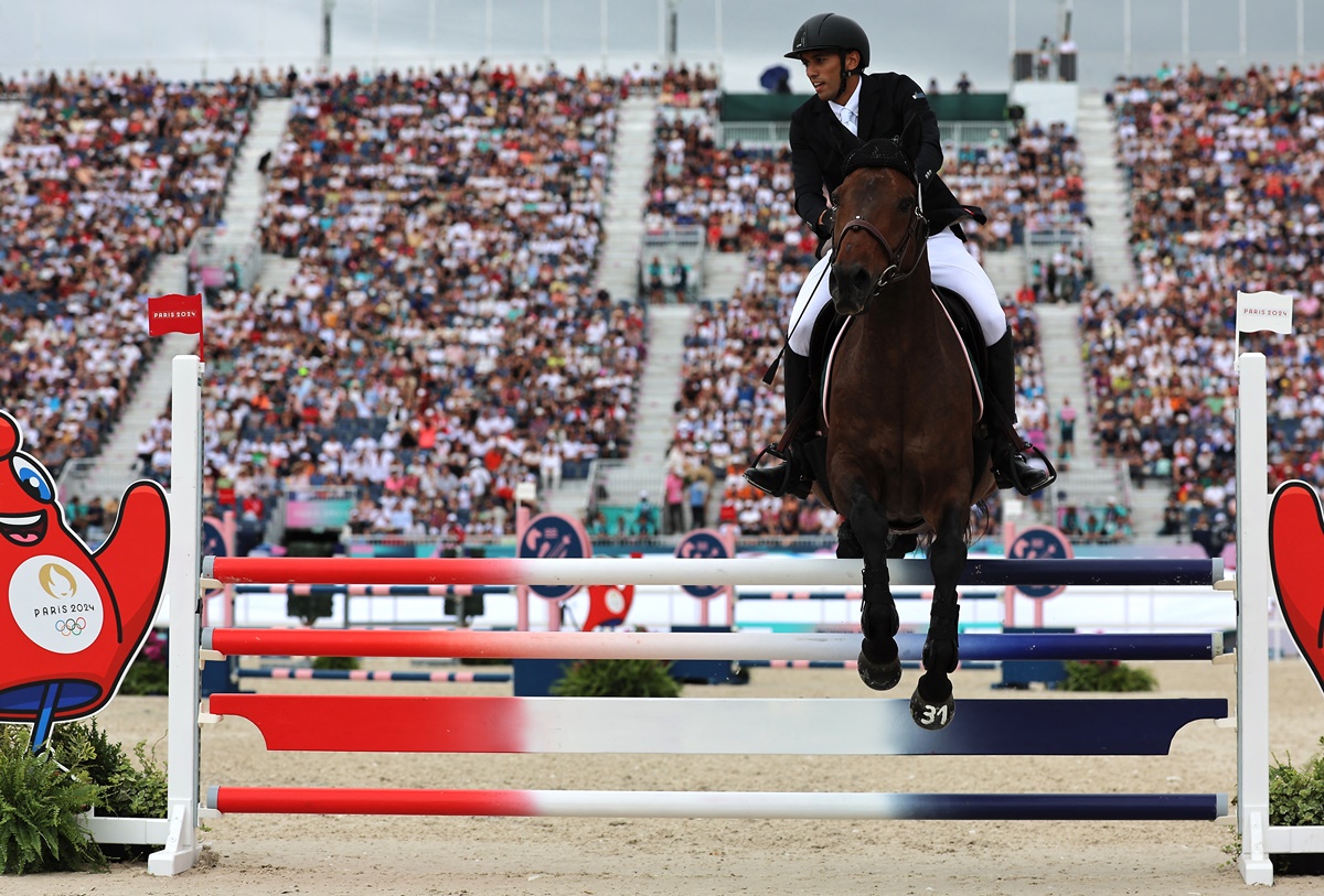 Ahmed Elgendy during the Riding Show Jumping.