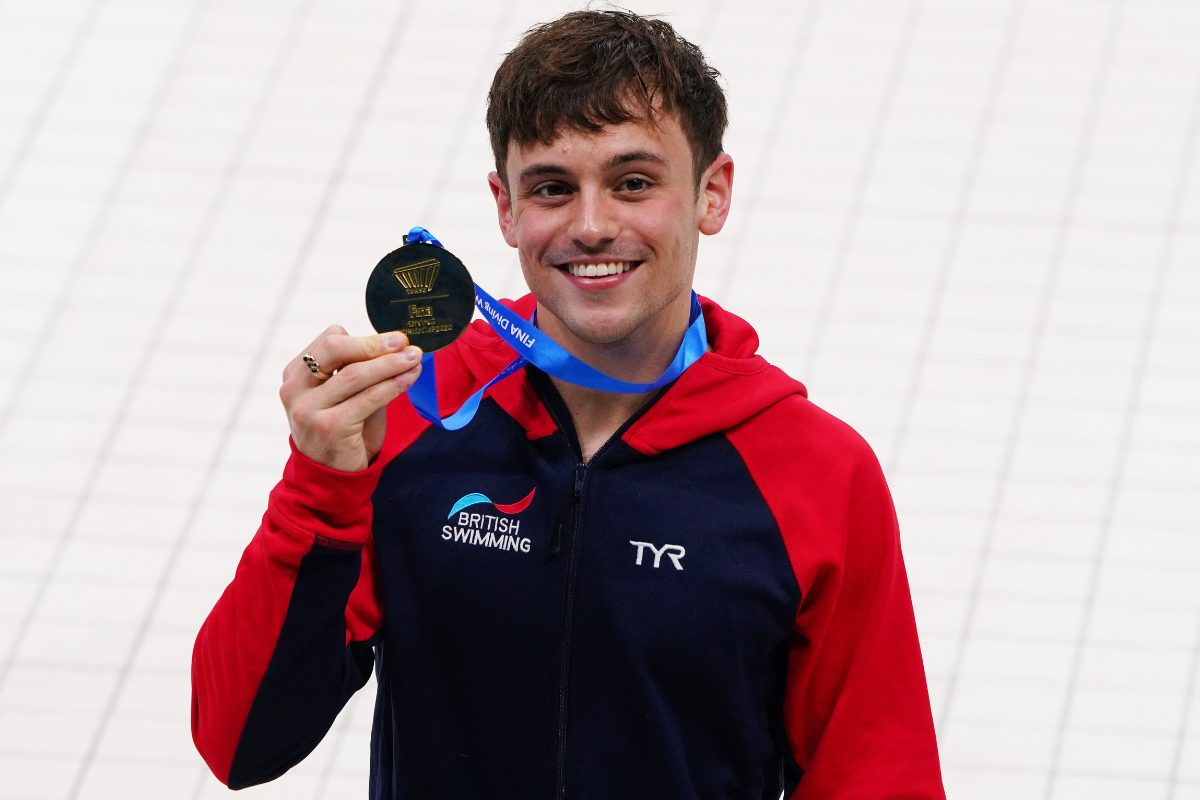 Gold medallist, Britain's Tom Daley 