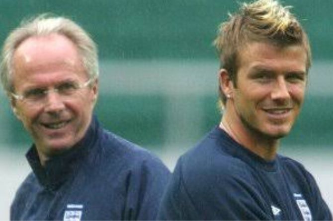 Sven-Goran Eriksson with David Beckham