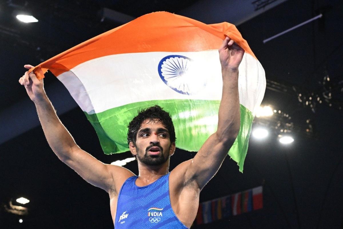 Aman Sehrawat won the bronze medal in the 57 kg freestyle wrestling event at the Paris Olympics