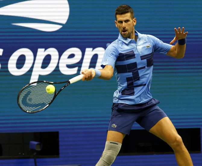 Novak Djokovic at Arthur Ashe Stadium