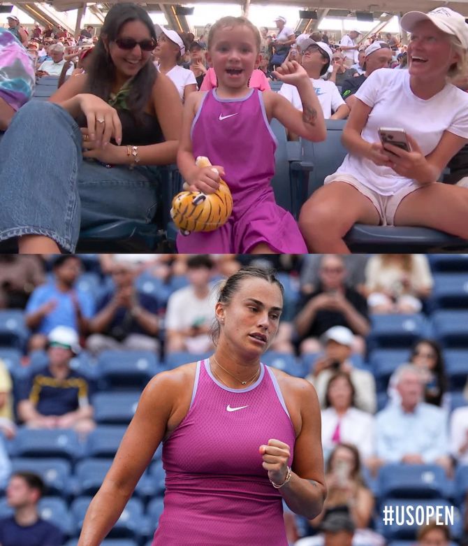 Adorable! Sabalenka's minime steals the show at US Open Rediff Sports