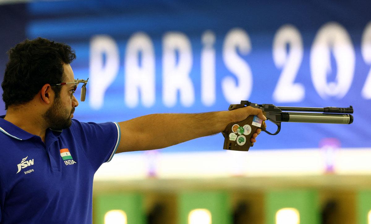 Manish Narwal shot a total of 565 to enter the eight-man final in the 10m air pistol event at the Paris Paralympics