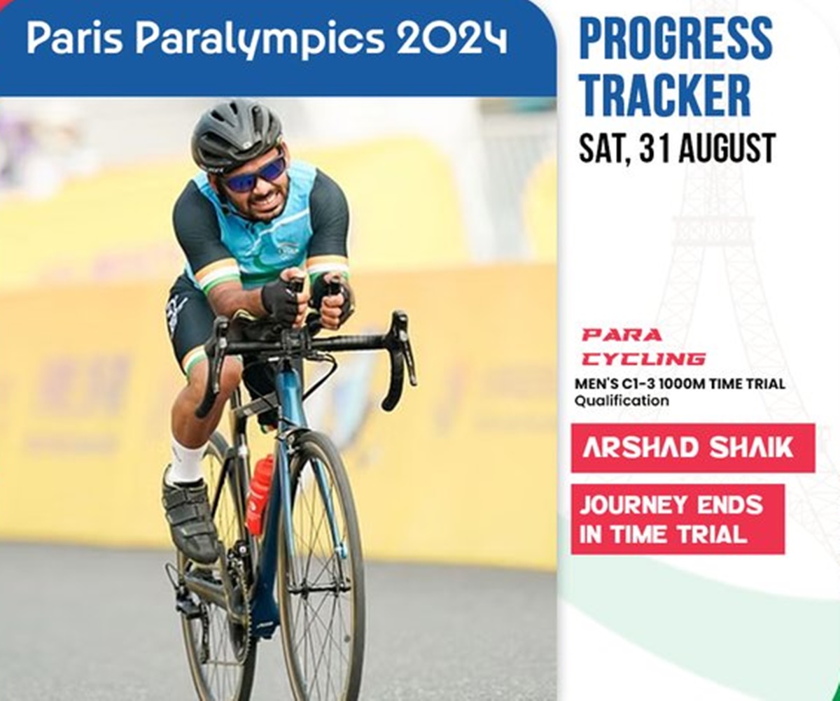 Para cyclist Arshad Shaikh in Paris