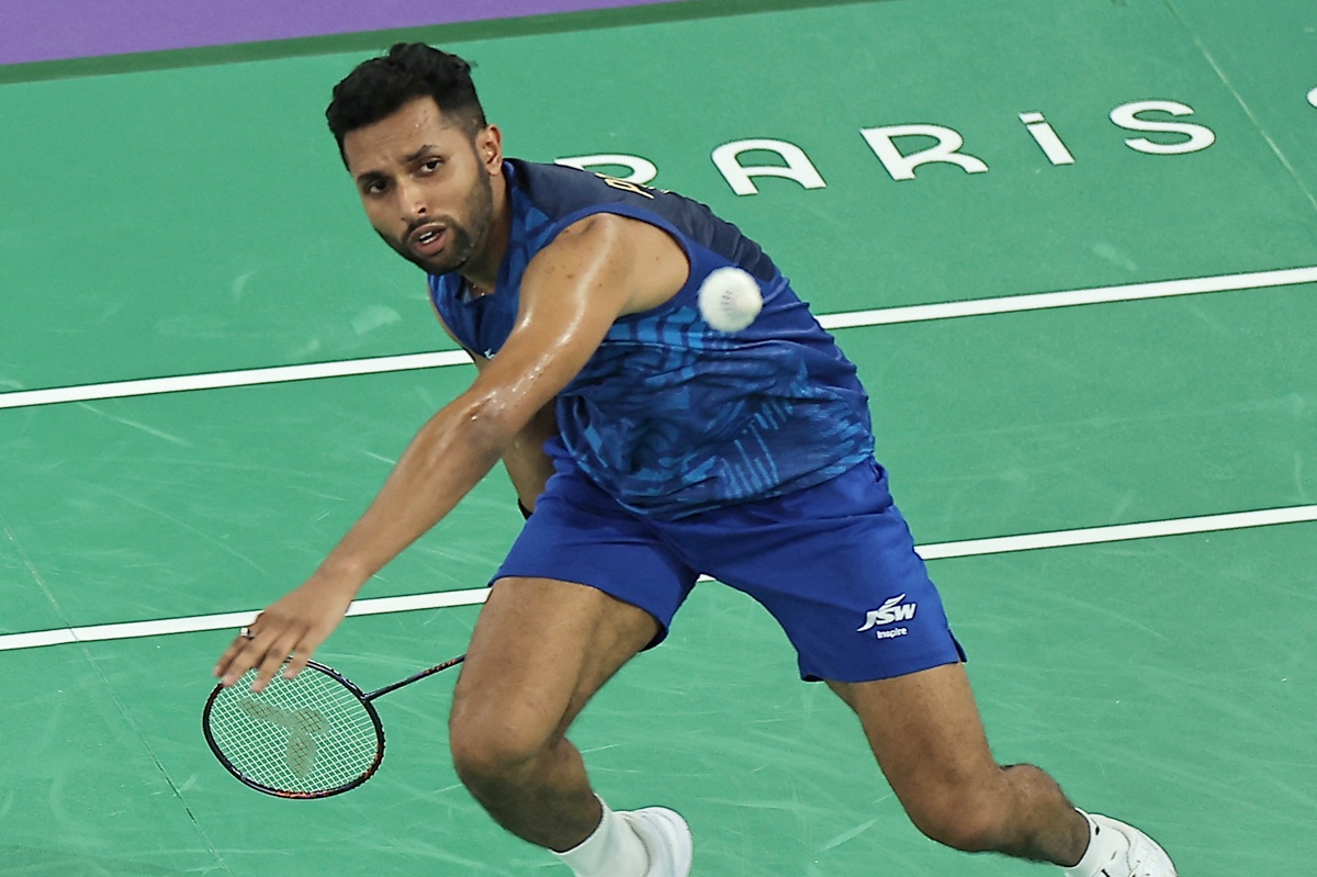 H S Prannoy during his match against Vietnam's Le Duc Phat