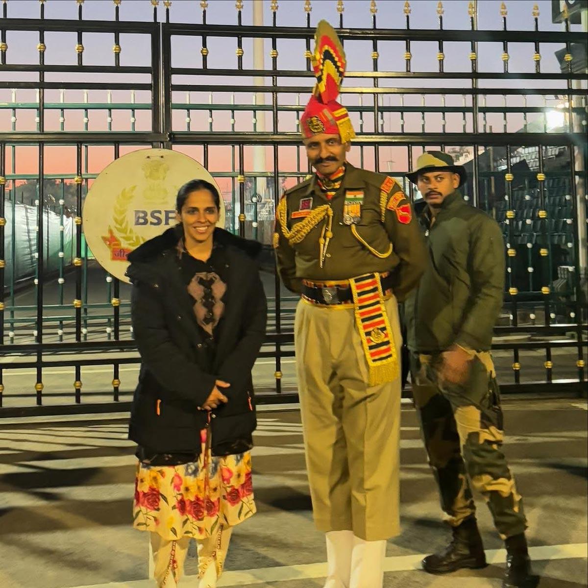 Saina Nehwal with BSF jawans