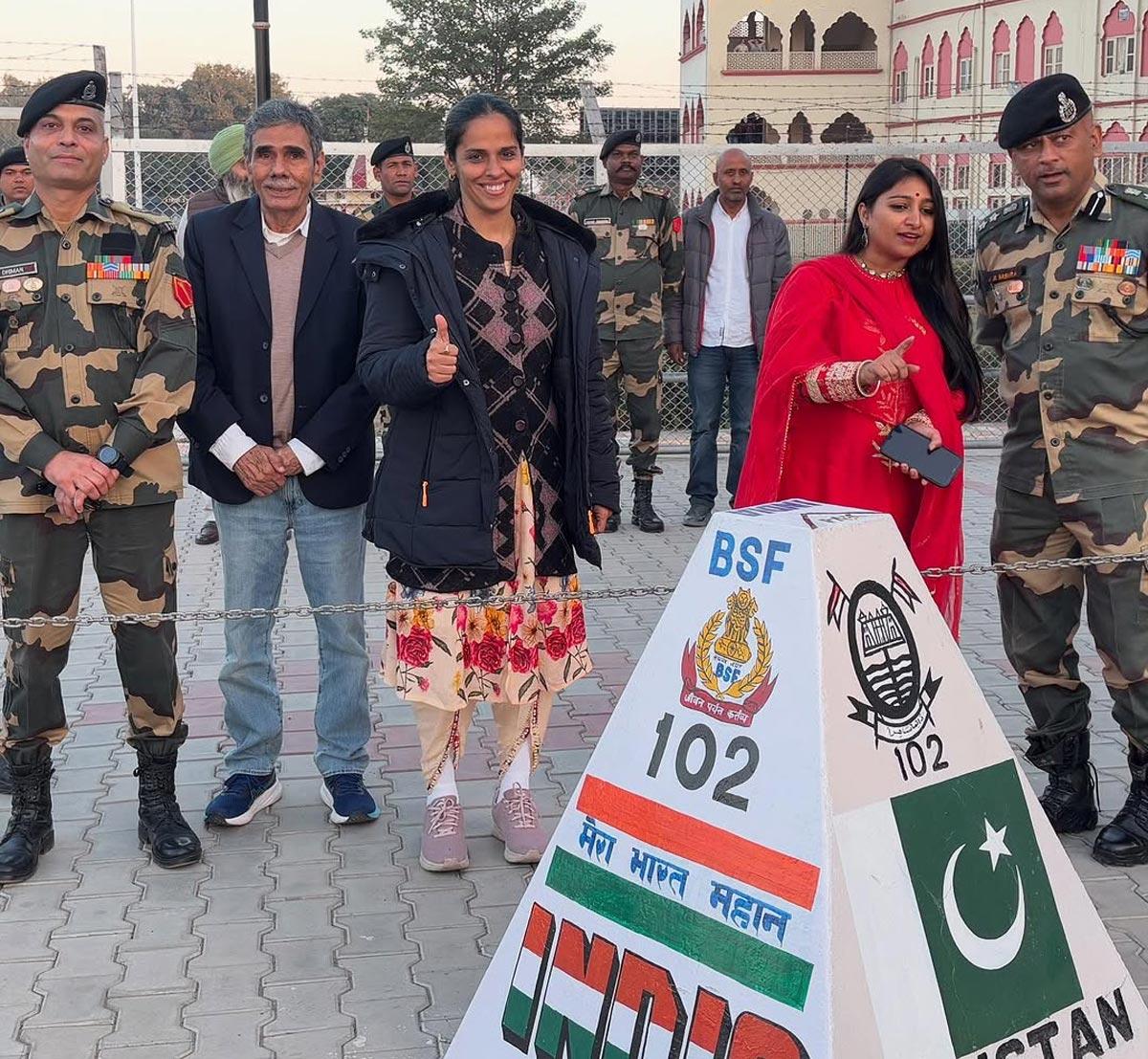 Saina Nehwal with BSF jawans