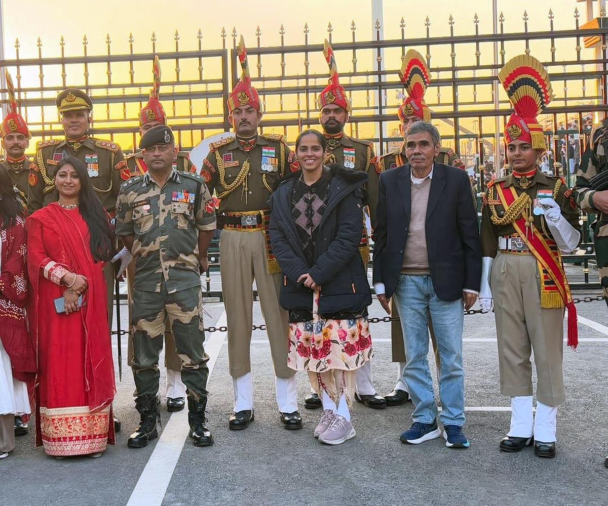 Saina Nehwal with BSF jawans