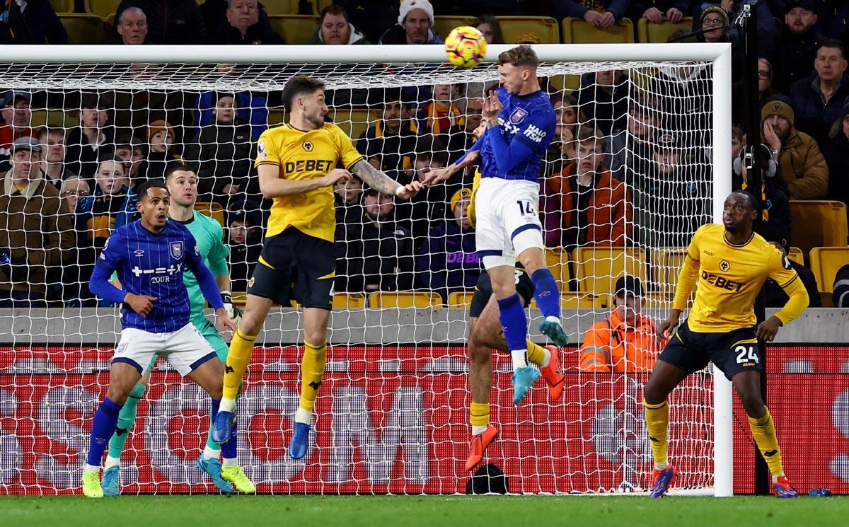 Ipswich Town's Jack Taylor scores their second goal