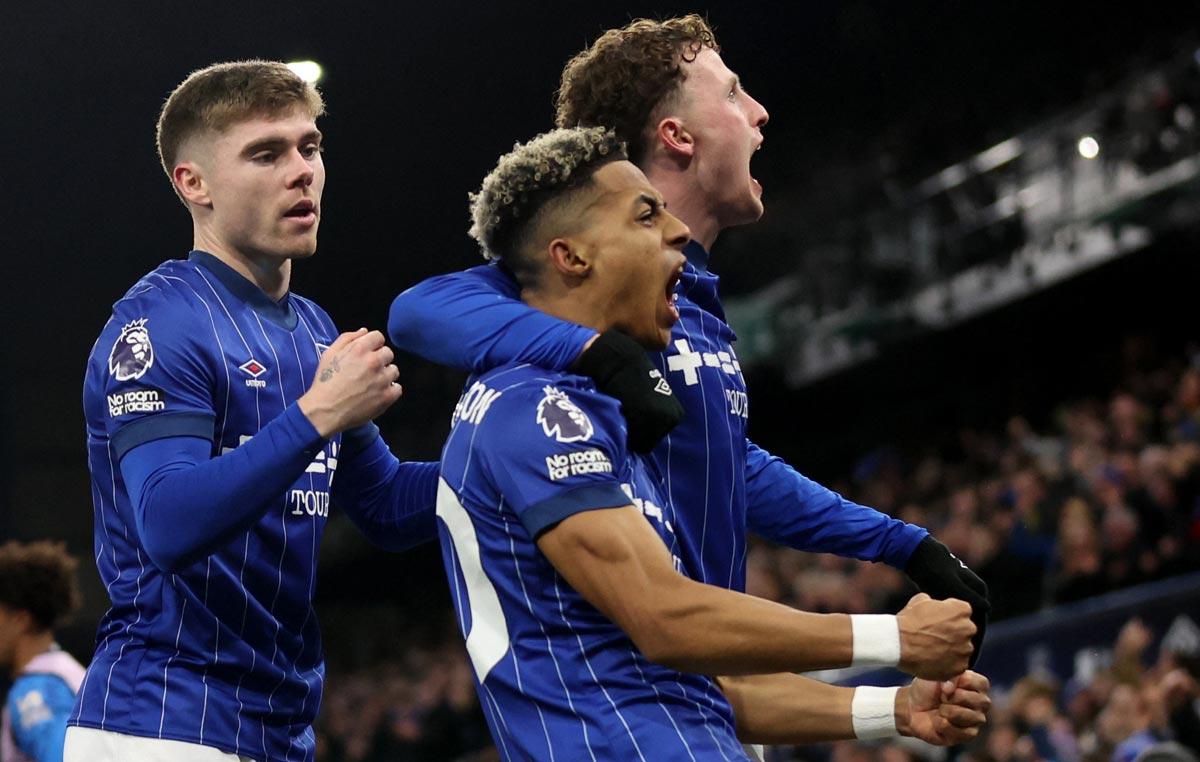 Ipswich Town's Omari Hutchinson celebrates