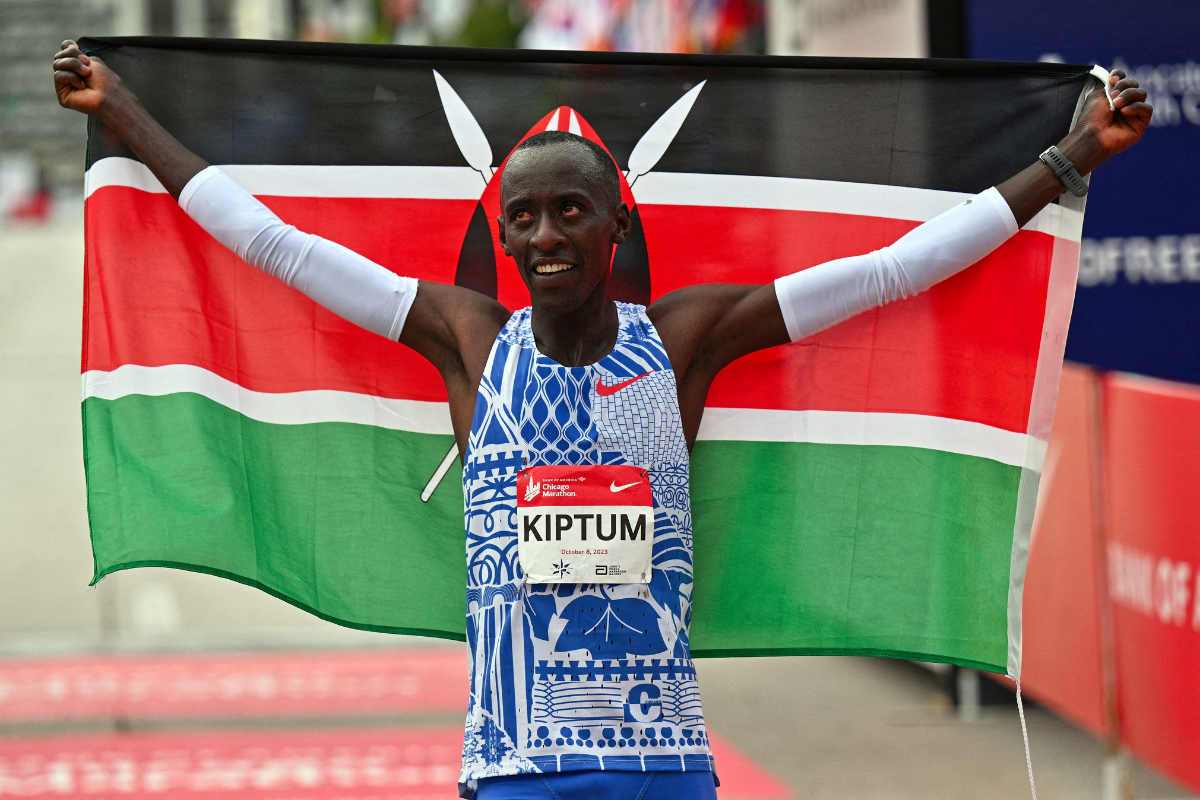  marathoner Kevin Kiptum were honoured at the Worlds Athletics awards ceremony