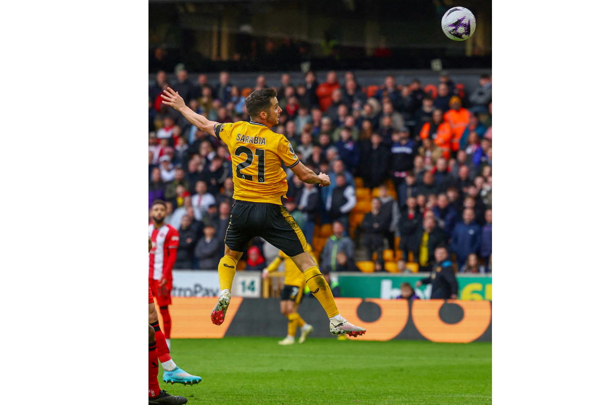 Pablo Sarabia times his leap to perfection to head the ball into the back of the net and score the winner