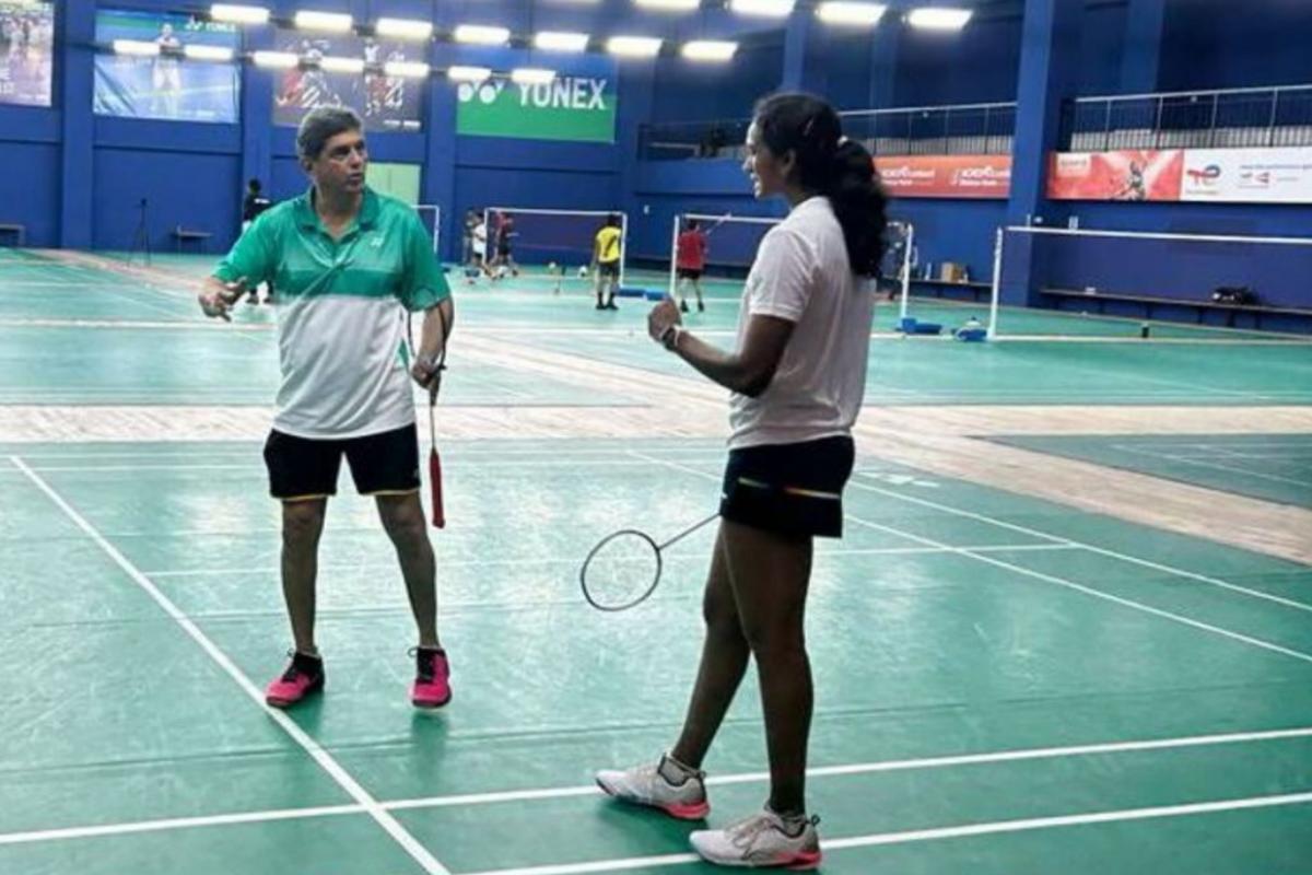 Indian badminton legends Prakash Padukone joined PV Sindhu's team as mentor in November 2023