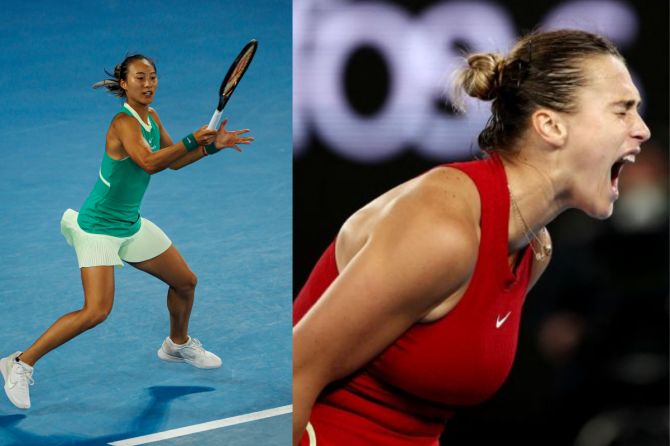 While Aryna Sabalenka (right) would match compatriot Victoria Azarenka's feat of 2012 and 2013 by retaining her title, Qinwen Zheng is hoping to give China its second Australian Open crown a decade after Li Na won the first.