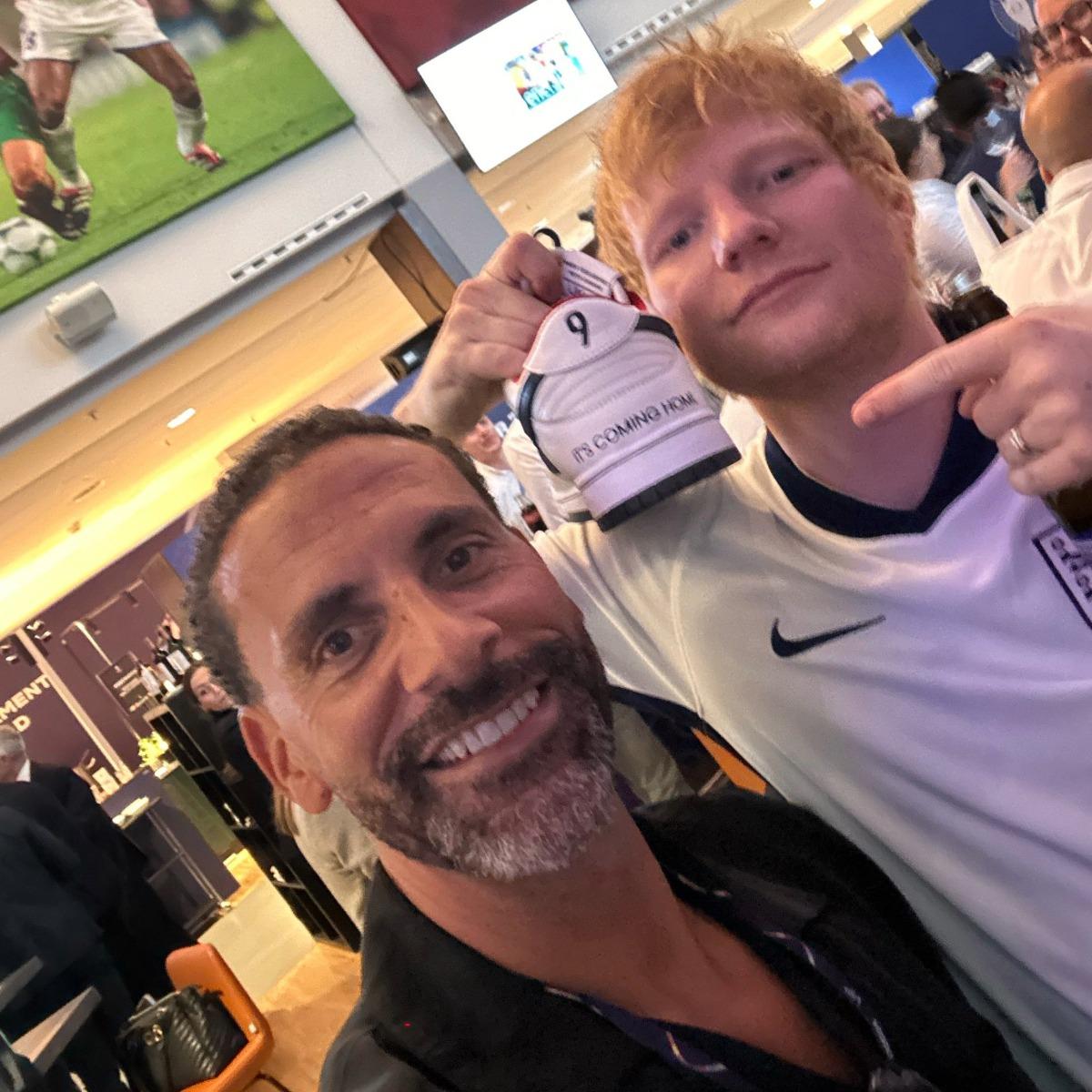 Rio Ferdinand meets Ed Sheeran 