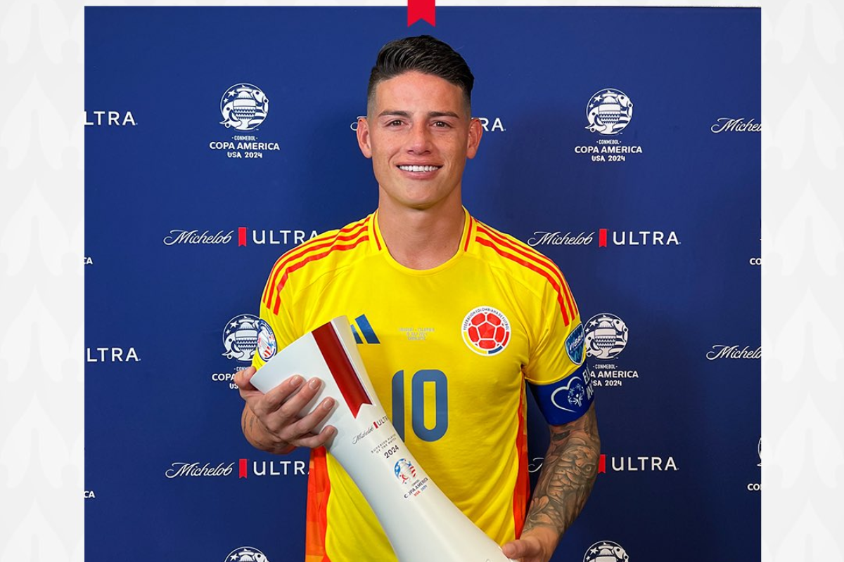 James Rodriguez was named Player of the Match in the semi-final against Uruguay, on Wednesday