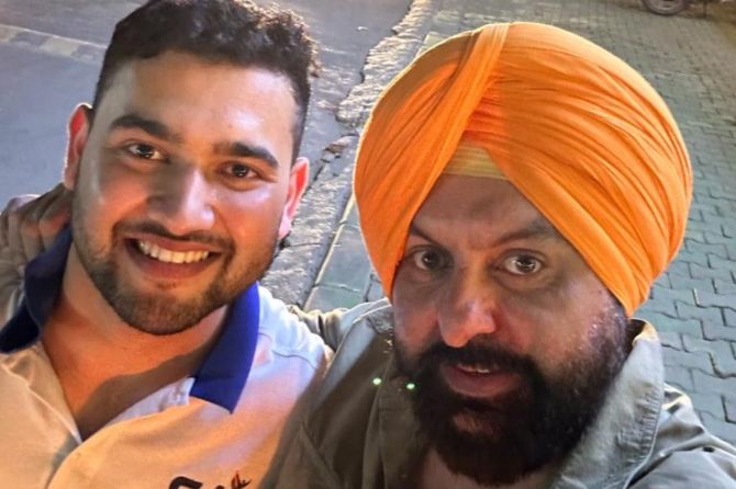 Former Double Trap shooter, Olympian Ronjan Sodhi (right) reckons young shooters like Anish Bhanwala (25m rapid fire pistol) will be more confident going into Paris Olympics.