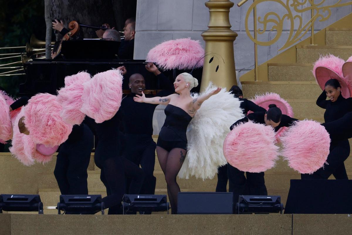  Lady Gaga performs during the opening ceremony