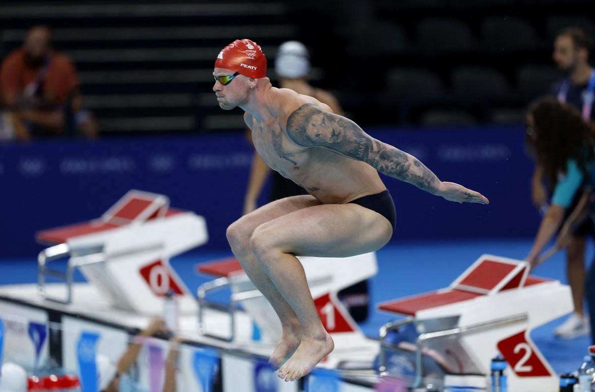 Great Britain's Adam Peaty during training at the Paris La Defense Arena, Nanterre, France.