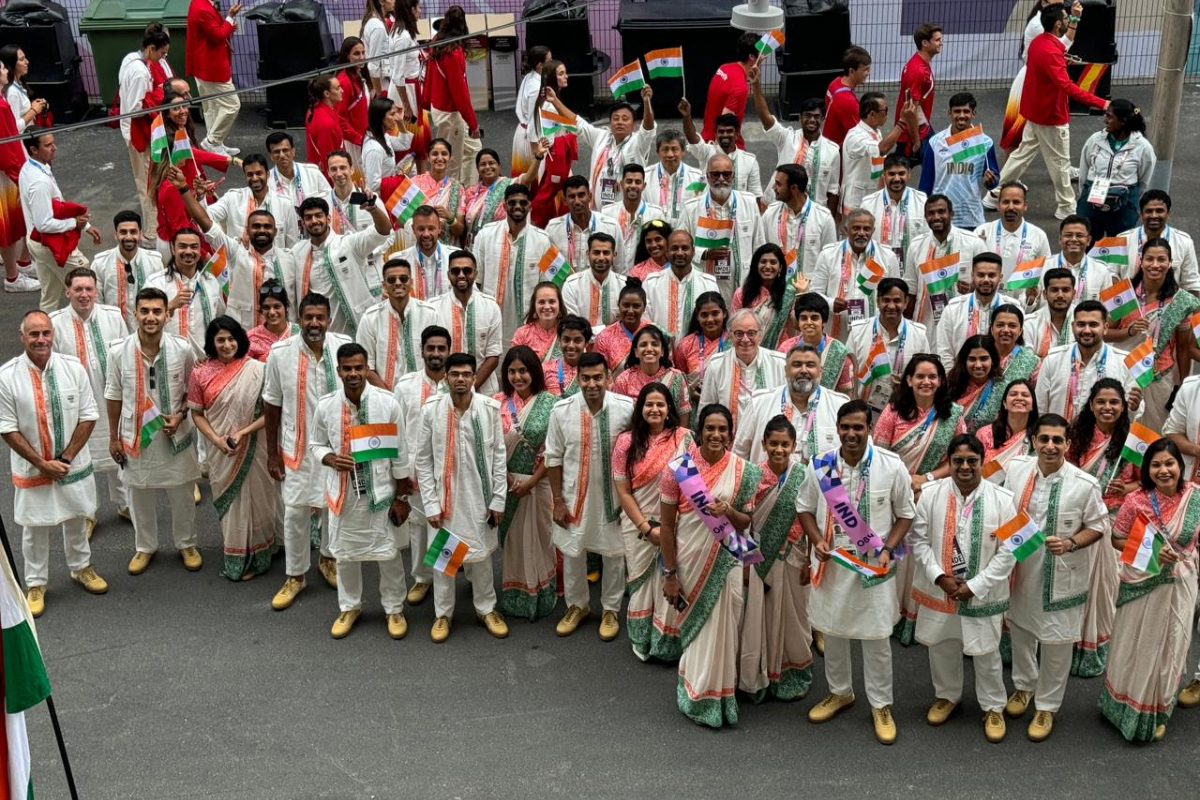 All Indian athletes ahead of the parade