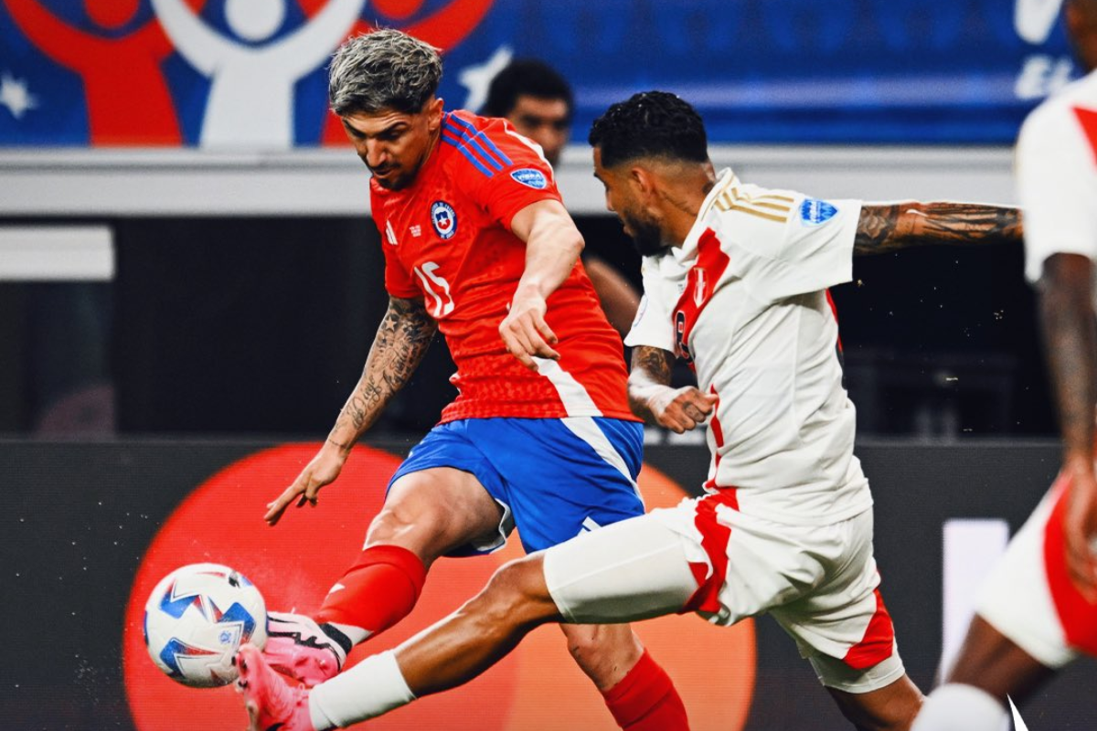 Action from the Copa America match between Chile and Peru on Saturday. 